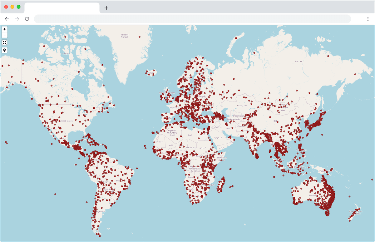 Traveler Map app screenshot